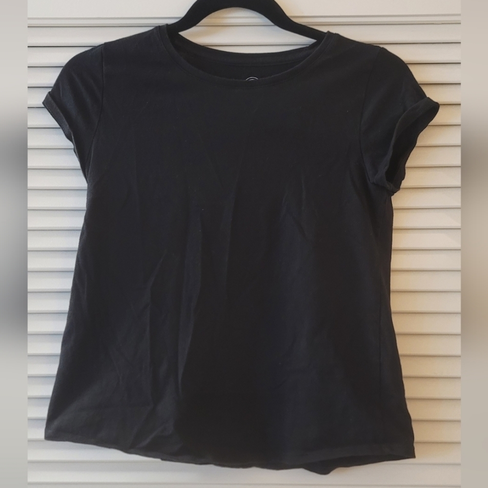 Wonder Nation - Girl's Black Classic Short-Sleeve Top